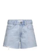 Decorative Ripped Denim Shorts Mango Blue