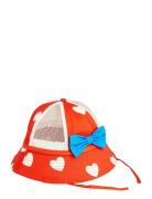 Hearts Aop Sun Hat Mini Rodini Red