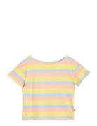 Pastel Stripe Ss Tee Mini Rodini Patterned