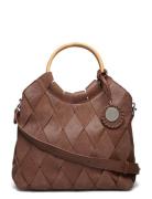 Bag, Wooden Handle Ulrika Brown