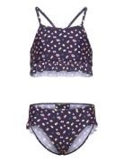 Bikini W. Frills, Aop Color Kids Patterned