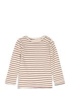 T-Shirt L/S Modal Striped Petit Piao Brown