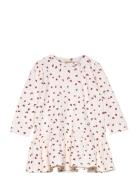 Dress L/S Gather Printed Petit Piao Patterned