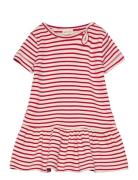 Dress S/S Modal Striped Petit Piao Red