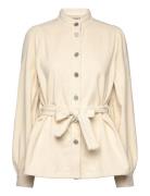 Corduroy Shirt With Belt Stella Nova Cream