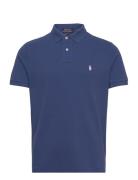 Custom Slim Fit Mesh Polo Shirt Polo Ralph Lauren Blue