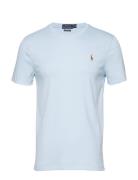 Custom Slim Fit Soft Cotton T-Shirt Polo Ralph Lauren Blue