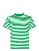 Striped Organic Cotton Crewneck Tee Polo Ralph Lauren Green