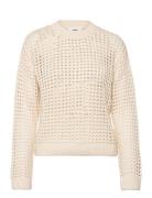 Objcharlie L/S Knit Pullover Noos Object Cream