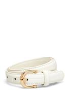 Crocodile Effect Belt Mango White