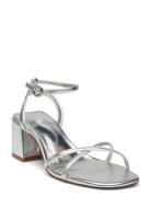 Metallic Straps Sandals Mango Silver