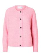 Slflulu Ls Knit Short Cardigan Noos Selected Femme Pink