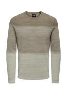 Onspanter Reg 12 Struc Crew Knit Noos ONLY & SONS Beige