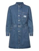 Darted Denim Shirt Dress Calvin Klein Jeans Blue