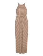 Slfanola Sl Str Ankle Dress Selected Femme Beige