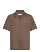 Regular-Fit Shirt With Bowling Neck Mango Brown