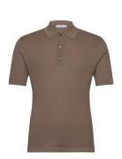 Knit Cotton Polo Shirt Mango Brown