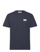 Ace Letter T-Shirt Gots Double A By Wood Wood Navy