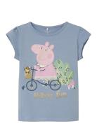 Nmfjasmine Peppapig Ss Top Cplg Name It Blue