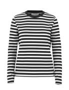 Slfessential Ls Striped O-Neck Tee Noos Selected Femme Black