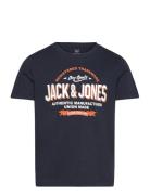 Jjelogo Tee Ss Ck 2Col 24/25 Noos Mni Jack & J S Navy