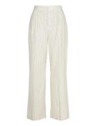 Straight Striped Trousers Mango Cream