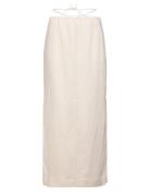 Malougz Linen Mw Skirt Gestuz Beige