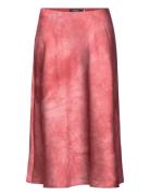 Tie-Dye-Print Satin Skirt Lauren Ralph Lauren Red