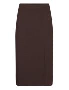 Annali Midi Skirt A-View Brown