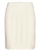 Camille Scallop Knitted Mini Skirt Malina Cream