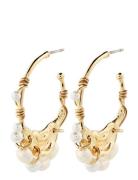 Focus Recycled Hoop Earrings Pilgrim Gold