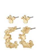 Zhuri Recycled Earrings 2-In-1 Set Pilgrim Gold