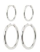 Eve Hoop Earrings 2-In-1 Set Pilgrim Silver