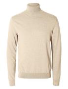 Slhberg Roll Neck Noos Selected Homme Beige