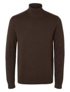 Slhberg Roll Neck Noos Selected Homme Brown