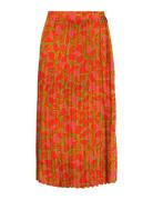 Onlalma Life Poly Plisse Skirt Aop ONLY Orange