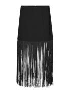 Fringe Skirt Second Female Black