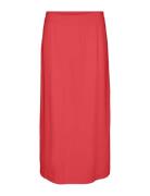 Vmmymilo Hw 7/8 Skirt Wvn Ga Vero Moda Red