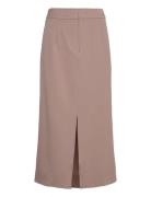 Vivar Hw Long Skirt - Noos Vila Brown