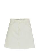 Visof Hw Short Denim Skirt Vila White