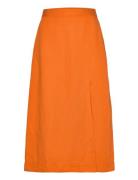 Rel Midi Linen Blend Skirt GANT Orange