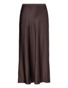 Angelina Silk Satin Skirt Balmuir Brown