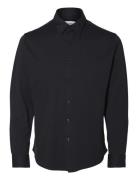 Slhslim-Jersey Shirt Ls Noos Selected Homme Black