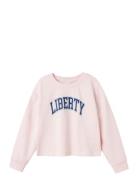 Nkfvanita Ls Short Boxy Sweat Unb Name It Pink