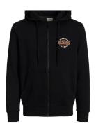 Jjlogo Sweat Zip Hood 2 Col Jack & J S Black