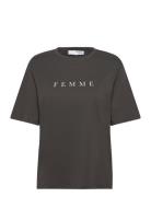 Slfvilja Ss Printed Tee W Noos Selected Femme Grey