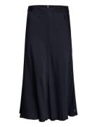 Vis Crepe Solid Midi Skirt Tommy Hilfiger Navy