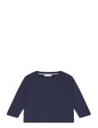 Long Sleeve Cotton T-Shirt Mango Navy