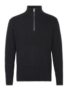 Half Zip Rib Knit Lindbergh Black