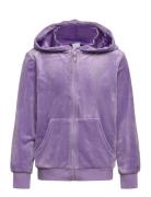 Hoodjacket Velour Lindex Purple